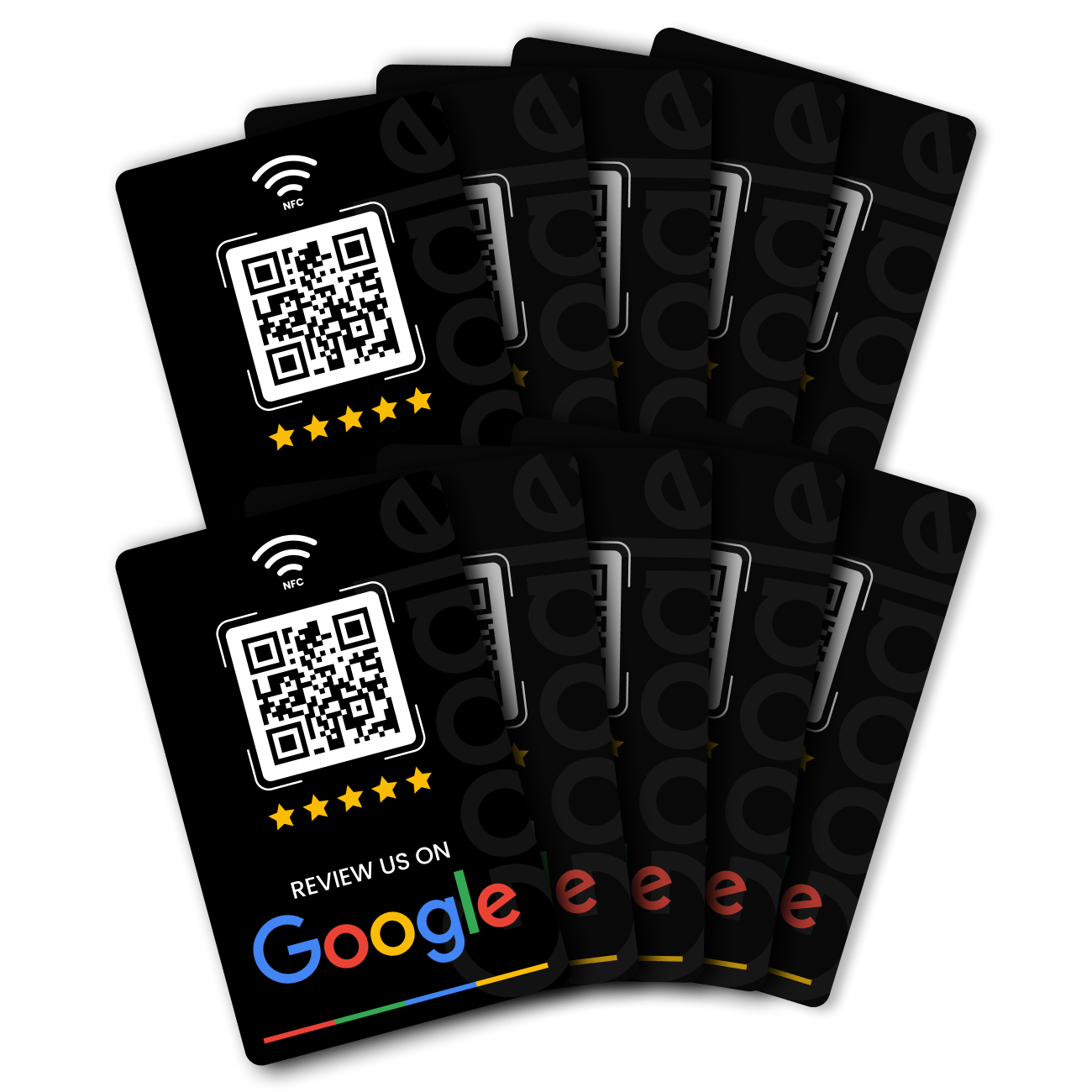 10 Pack Reviewly White Label Dark Mode Cards