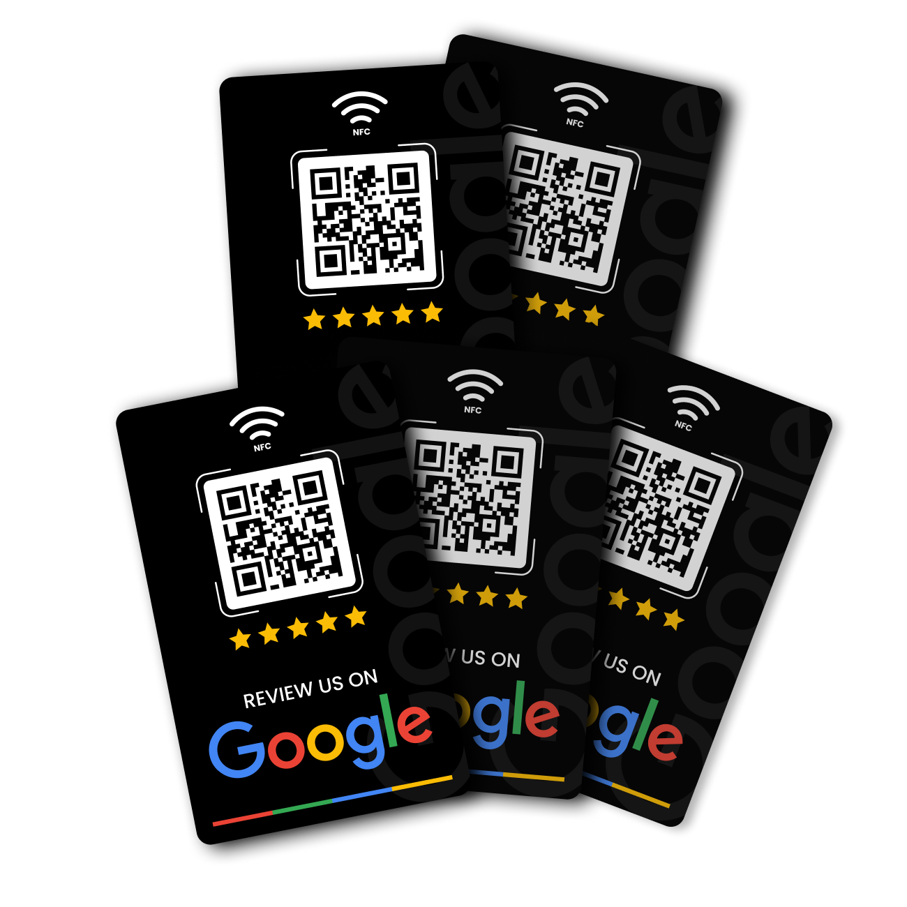 5 Pack Reviewly White Label Dark Mode Smart Cards