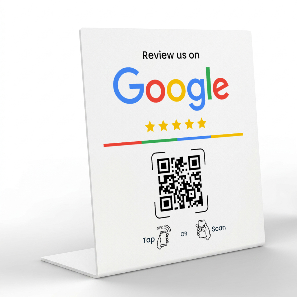White Reviewly Stand